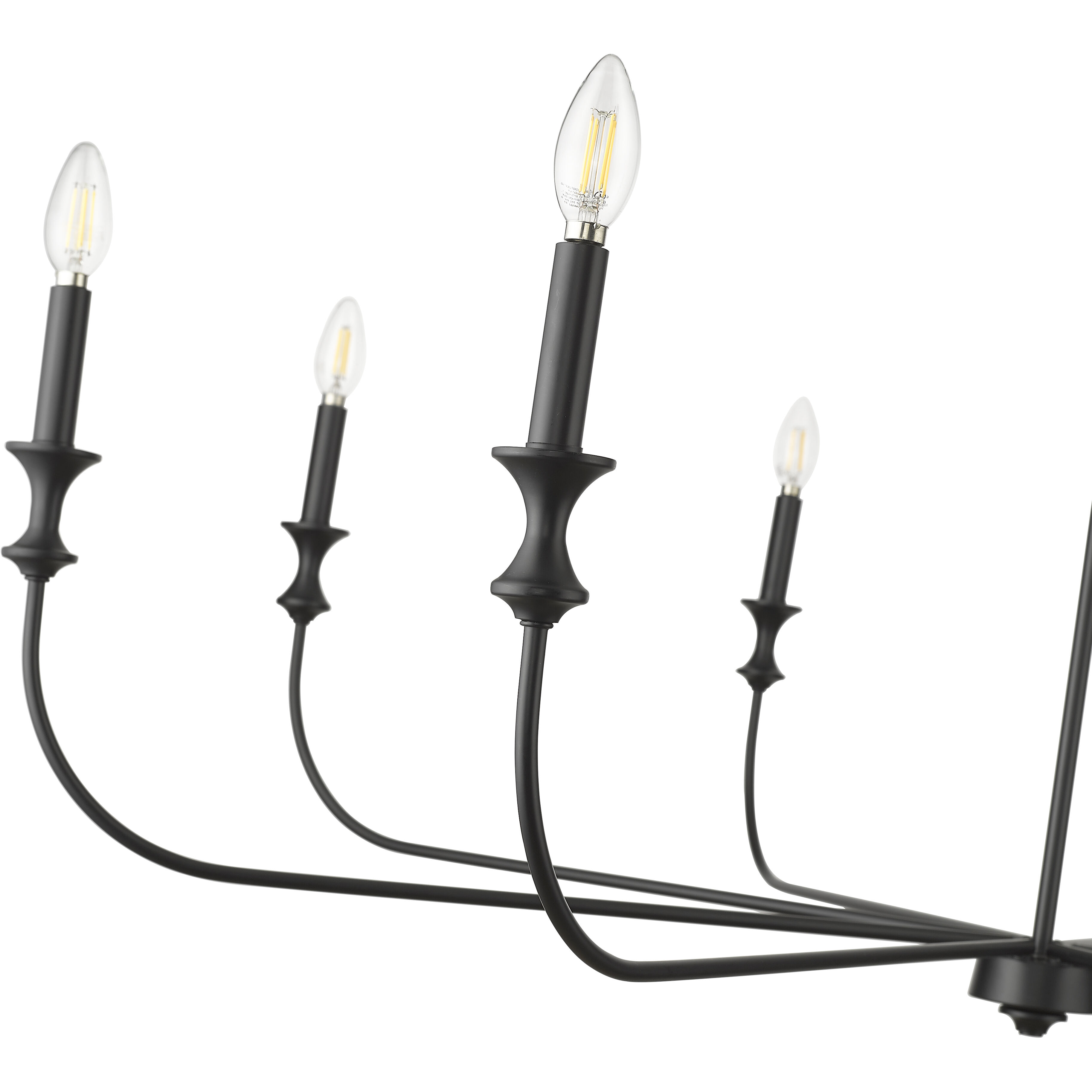 Savanne 8 Light 47.5 inch Matte Black Chandelier Ceiling Light